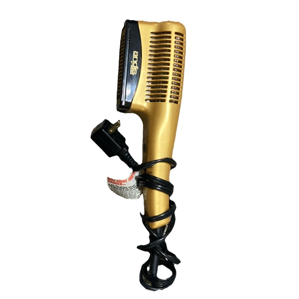 Andis Gold Hair Dryer Comb Adjustable Heat, Cool Shot, Dual Voltage, 4in Barrel